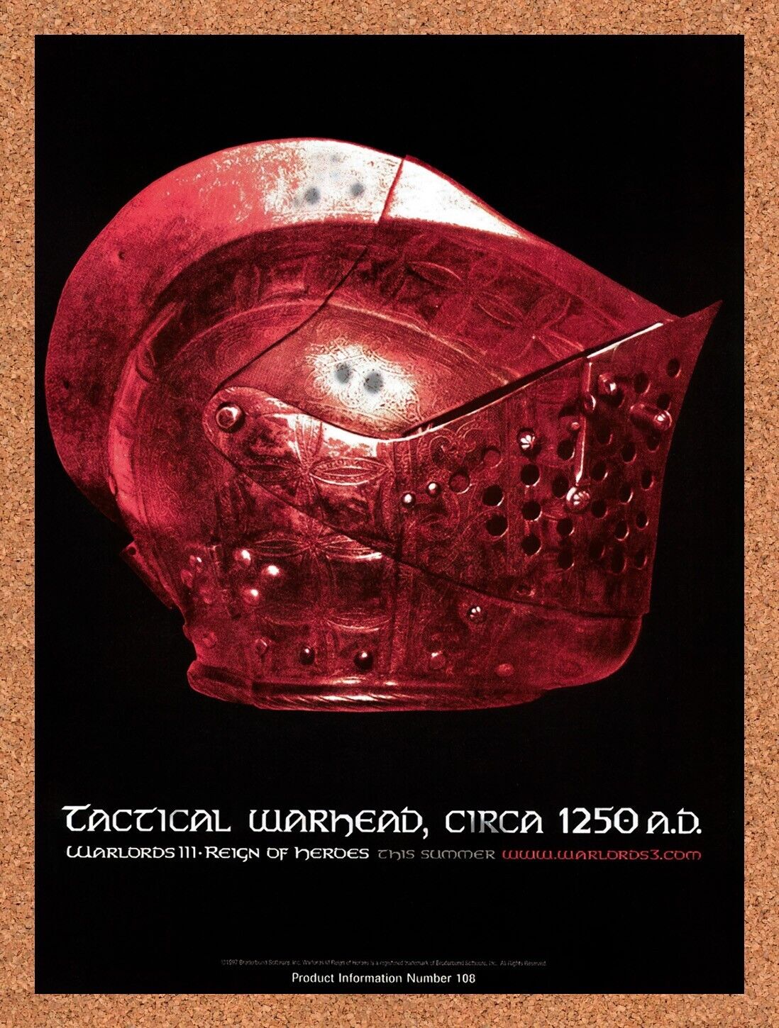 1997 Warlords III Reign Of Heroes Tactical Warhead. Ad Original Ad / Wall Art v1