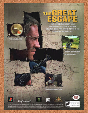 The Great Escape PS2 Original 2003 Print Ad Authentic Video Game Wall Art Promo