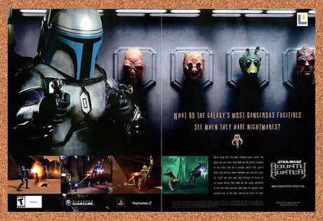 Star Wars Bounty Hunter GameCube Original 2003 Vintage Ad - Video Game Promo