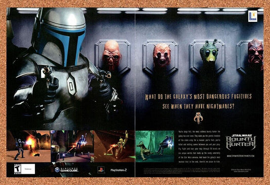 Star Wars Bounty Hunter GameCube Original 2002 Vintage Ad - Video Game Promo