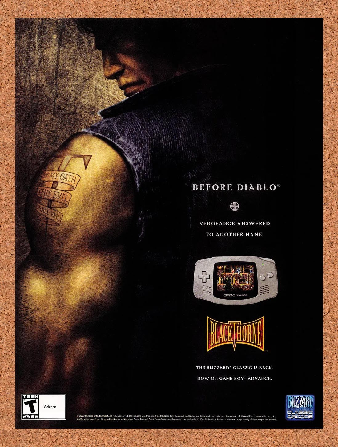 2003 Blackthorne GBA Original Advertisement / Retro Promo v2