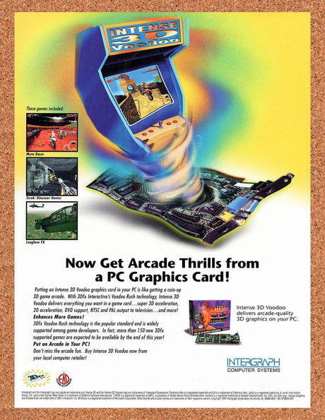 1997 Voodoo Intense 3D Original Advertisement / Retro Promo v4