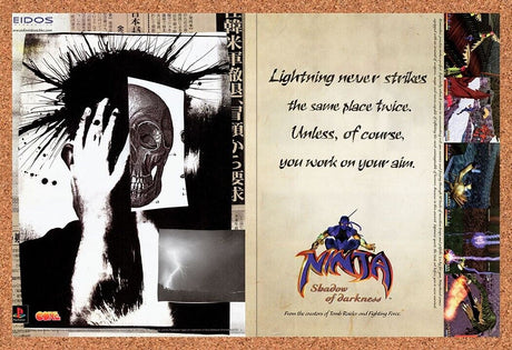 1998 Ninja Shadow Of Darkness PS1 Original Advertisement / Retro Wall Art v3
