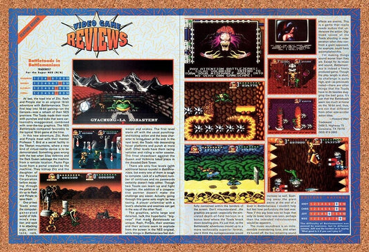 1992 Battletoads In Battlemanics SNES Original Advertisement / Retro Wall Art v1