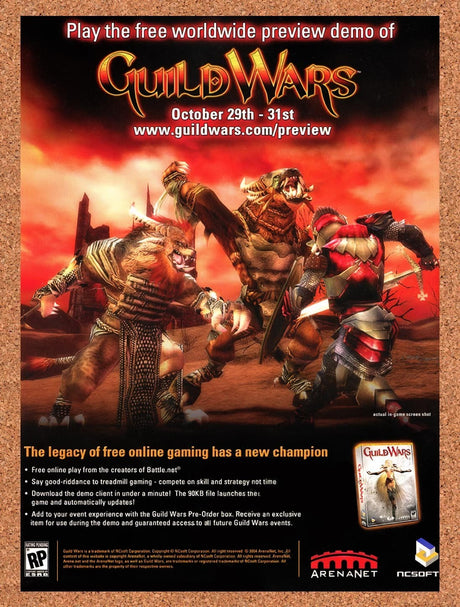 2004 Guild Wars Release Original Advertisement / Retro Promo v2