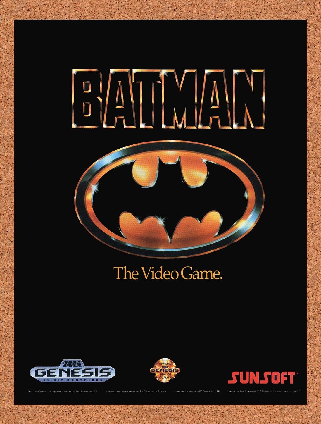 1991 Batman Genesis Original Advertisement / Retro Promo v4