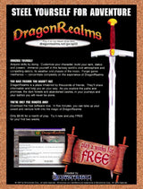 1997 DragonRealms PC Original Advertisement / Retro Promo v1