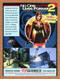 2002 No One Lives Forever 2 A Spy In HARMS Way EB Games Original Ad / Promo v2