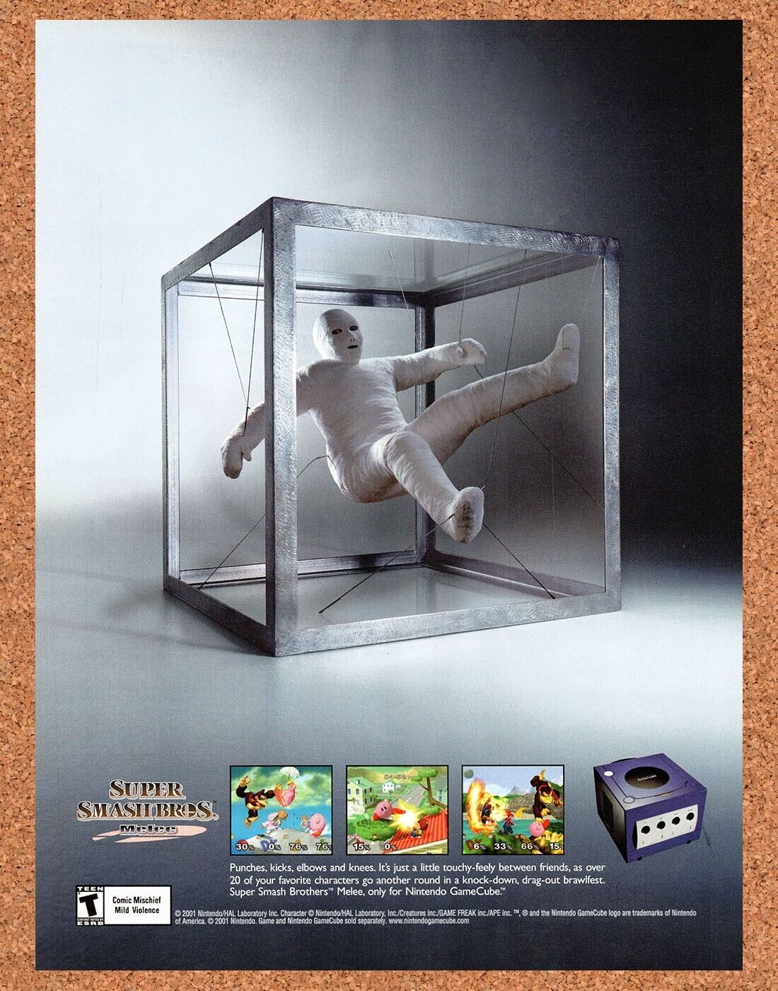 Super Smash Bros Melee GameCube Original 2004 Vintage Ad - Video Game Promo