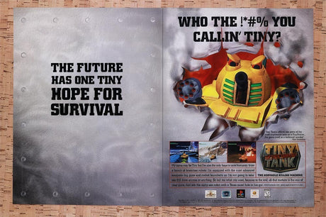 1998 Tiny Tank PS1 Original Advertisement / Retro Wall Art v1