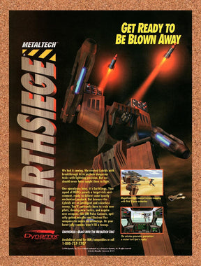 1994 Metaltech Earthsiege PC Original Advertisement / Retro Promo v1