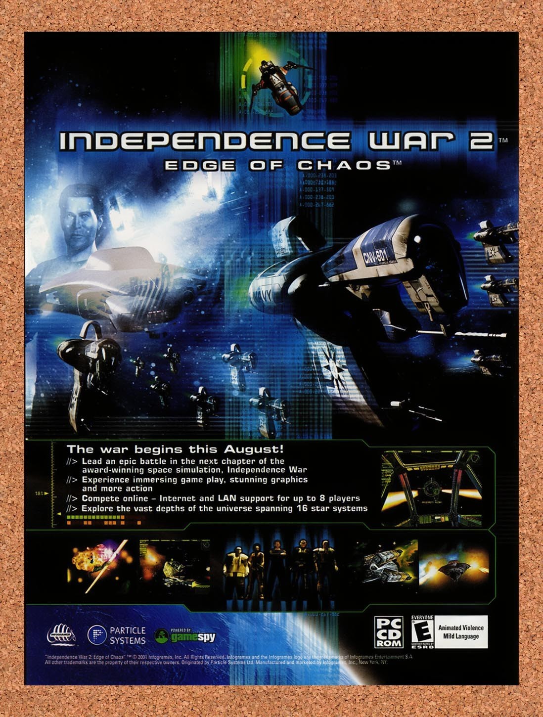 2001 Independence War 2 Edge Of Chaos PC Original Advertisement / Retro Promo v1