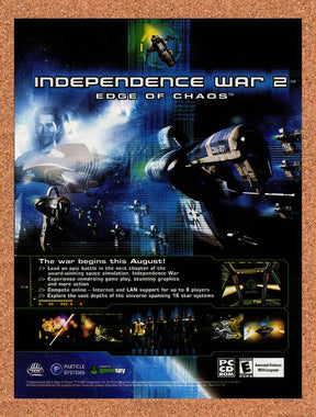 2001 Independence War 2 Edge Of Chaos PC Original Advertisement / Retro Promo v1