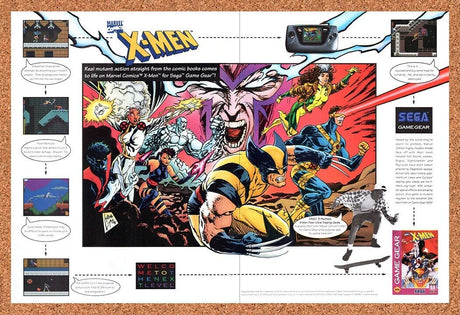1994 X-Men Game Gear Original Advertisement / Retro Wall Art v1