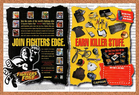 1998 Capcom Fighters Edge Original Advertisement / Retro Wall Art v6