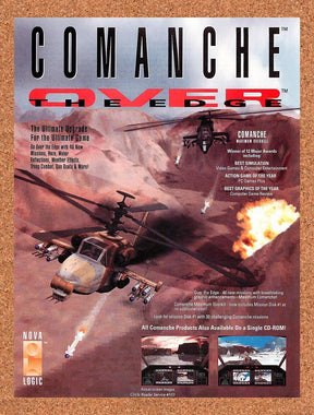 1994 Comanche Over The Edge PC Original Advertisement / Retro Promo v1