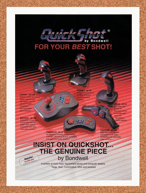 1991 Bondwell Commodore Controller Accessories Original Ad / Retro Wall Art v1