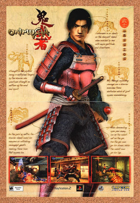 2001 Onimusha 1 Warlords PS2 Original Advertisement / Retro Promo v7