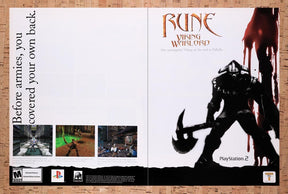 2001 Rune Viking Warlord PS2 Original Advertisement / Retro Wall Art v2