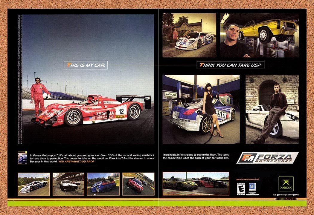 2005 Forza Motorsport Xbox Original Advertisement / Retro Promo v4