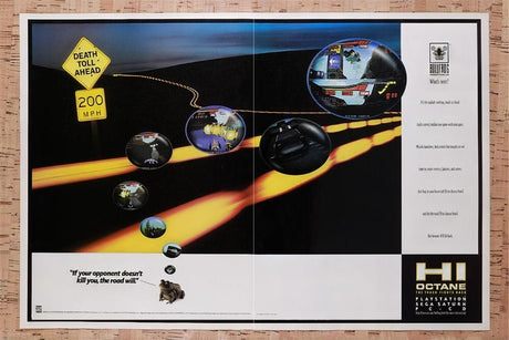 1995 Hi-Octane Saturn Original Advertisement / Retro Wall Art v1