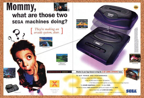 1995 Sega 32x Console Original Advertisement / Retro Wall Art v4