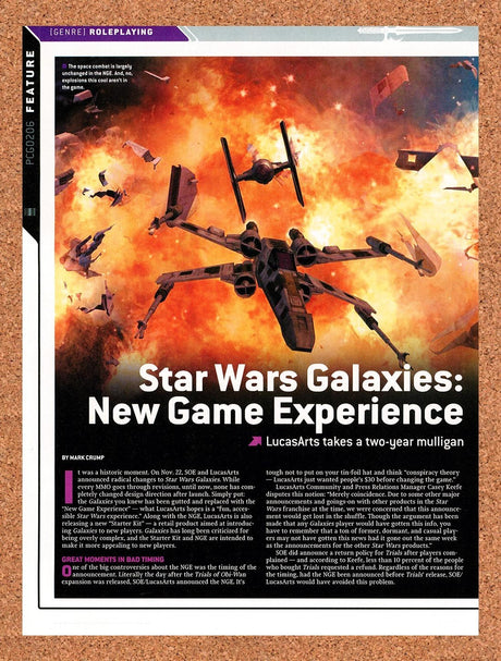 2006 Star Wars Galaxies PC Original Advertisement / Retro Promo vr2