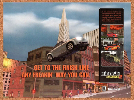 2000 Midtown Madness 2 PC Original Advertisement / Retro Wall Art v1