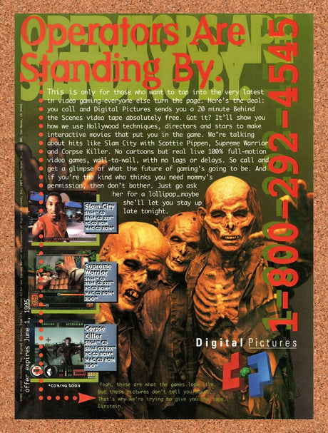 1995 Digital Pictures Sega CD Games Original Ad / Retro Wall Art v2