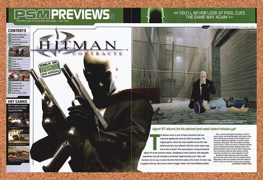 Original 2003 Hitman Contracts PS2 Vintage Print Ad - Video Game Wall Art 5