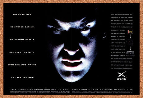 1995 XBand Genesis Original Advertisement / Retro Wall Art v2