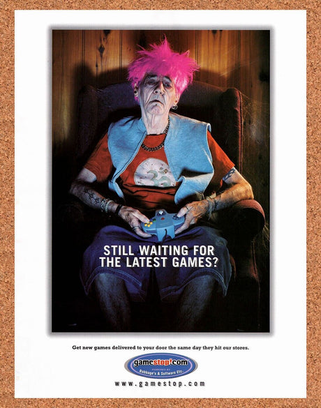 GameStop Original 2000 Vintage Ad - Still Waiting Video Game Promo