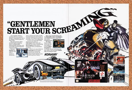 1993 Batman Returns SNES Original Advertisement / Retro Wall Art v3