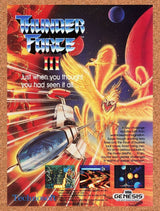 Thunder Force 3 Genesis Original 1991 Vintage Ad - Video Game Promo