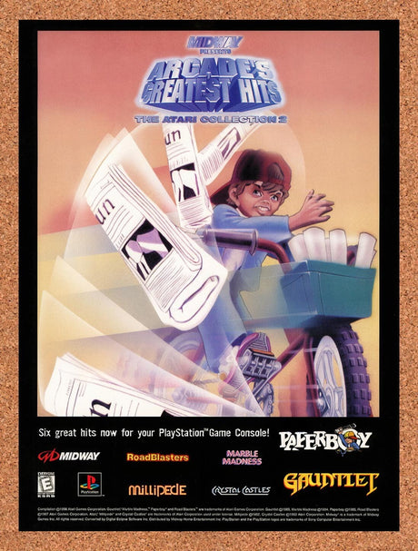 1998 Midway Arcades Greatest Hits Atari Collection 2 PS1 Original Ad v1