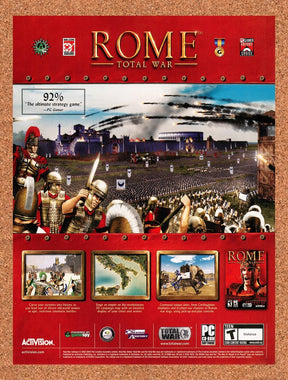 2004 Rome Total War PC Original Advertisement / Retro Promo v1