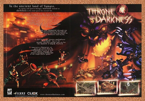 Throne Of Darkness PC Original 2002 Ad Authentic Sierra Diablo Video Game Promo
