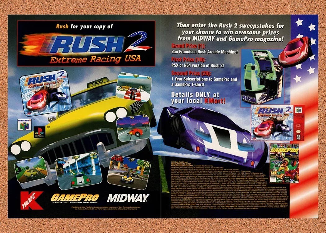 1999 San Francisco Rush 2 Racing Kmart Sweepstakes Original Ad / Promo v4