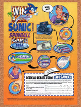 1993 Sonic Spinball Life Savers Rebate Original Advertisement / Retro Wall Art