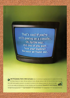 1999 3dfx PC Accelerators Original Advertisement / Retro Wall Art v1