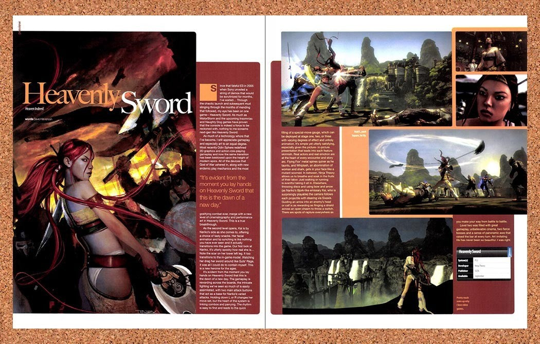 2007 Heavenly Sword PS3 Original Advertisement / Retro Promo v1