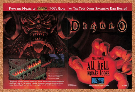 1996 Diablo GOTY Original Advertisement / Retro Promo v4