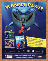 Finding Nemo PS2 Original 2003 Vintage Ad - Disney Movie Video Game Promo