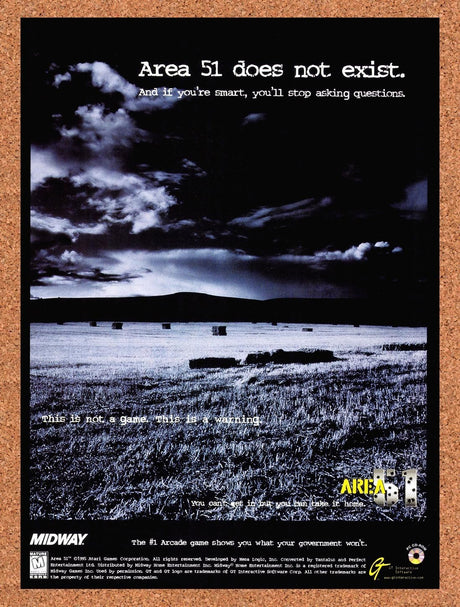 1996 Area-51 CD-ROM Original Advertisement / Retro Promo v3