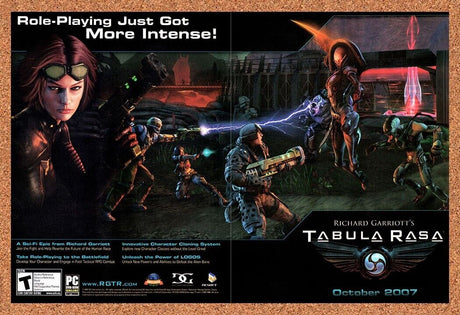 Tabula Rasa PC Original 2007 Vintage Ad - Video Game Art Promo