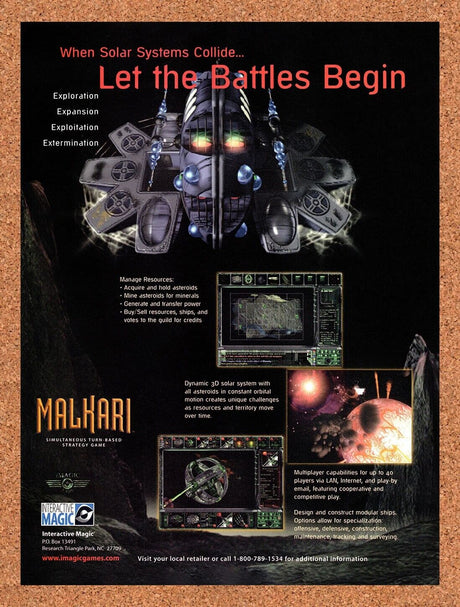 1998 Malkari PC Original Advertisement / Retro Wall Art v1