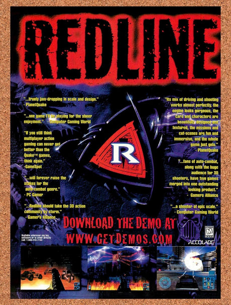 1999 Redline PC Original Advertisement / Retro Promo v1