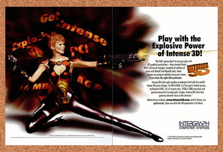 1998 Voodoo Intense 3D Graphics Accelerator Original Advertisement / Promo v7