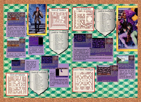1992 Might And Magic 2 Gates To Another World Town Maps Original Ad / Promo v2