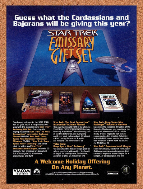 1995 Star Trek Emissary Gift Set Holiday Bundle Original Advert / Retro Promo v1